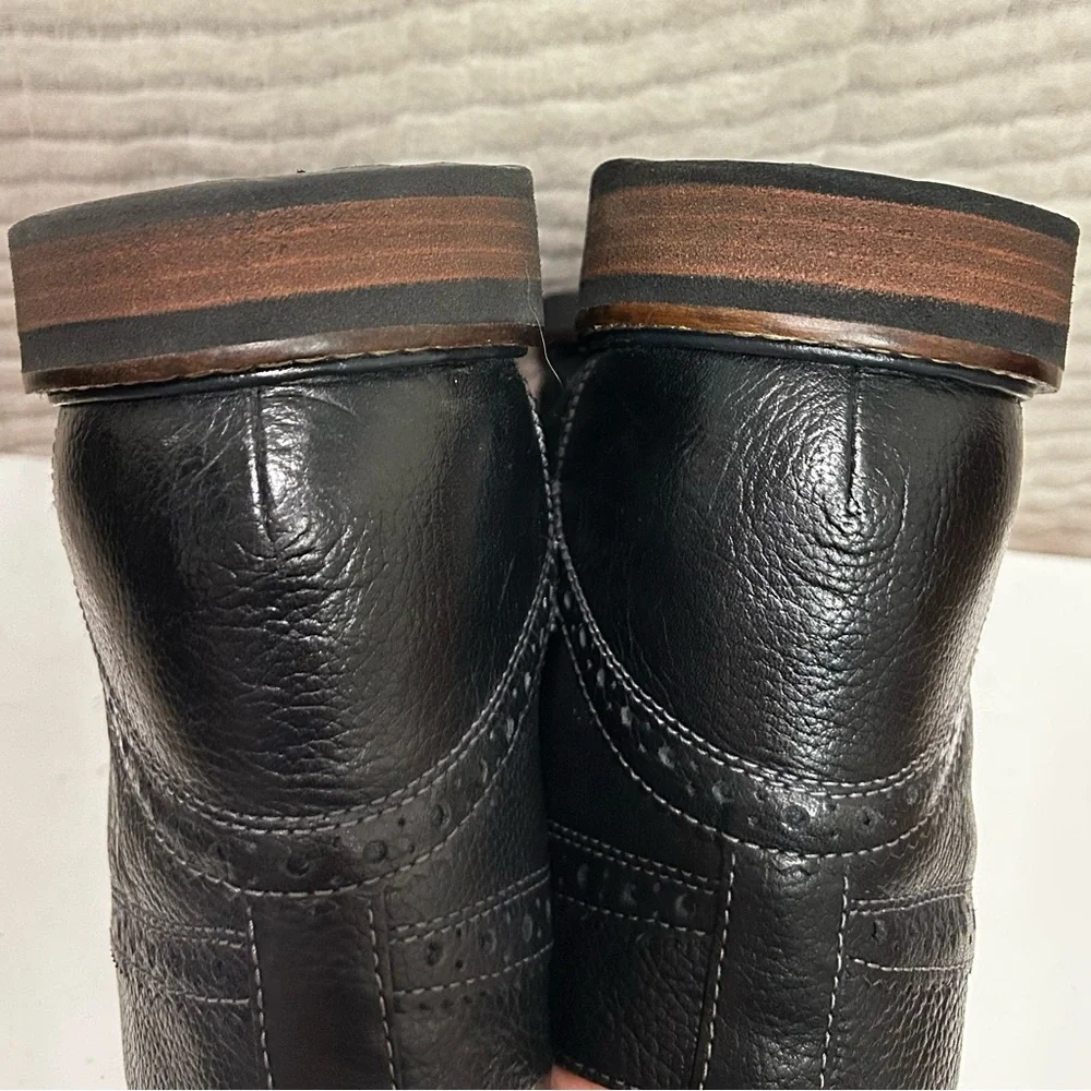 Nunn Bush Chukkas Black Leather Men's Ankle Boots Lace Up Size 11 - Picture 13 of 16